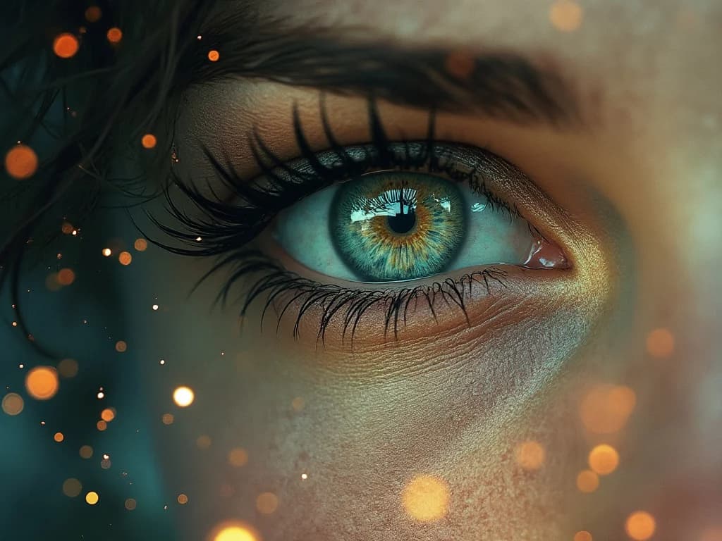Illustration of an eye symbolizing the concept of a hallucination