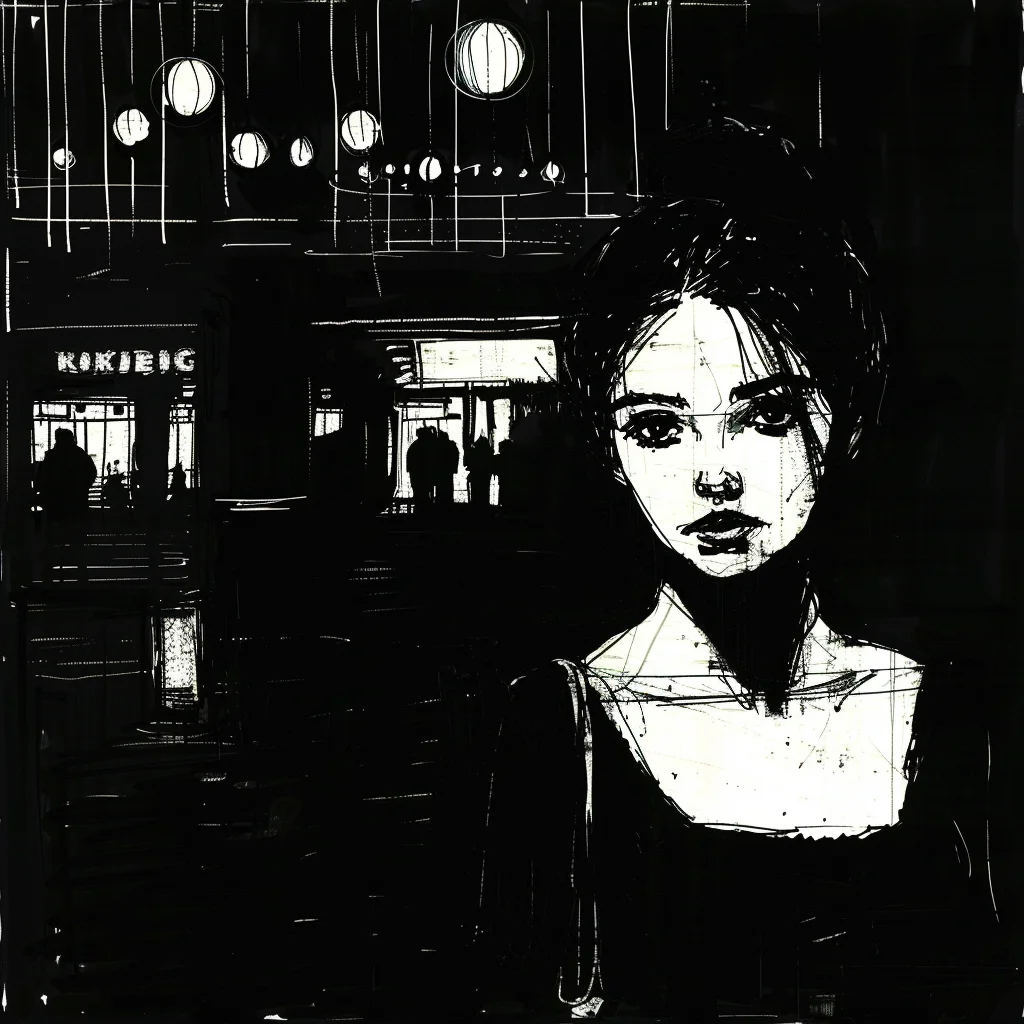 Asian woman standing on the street, preparing to go shopping