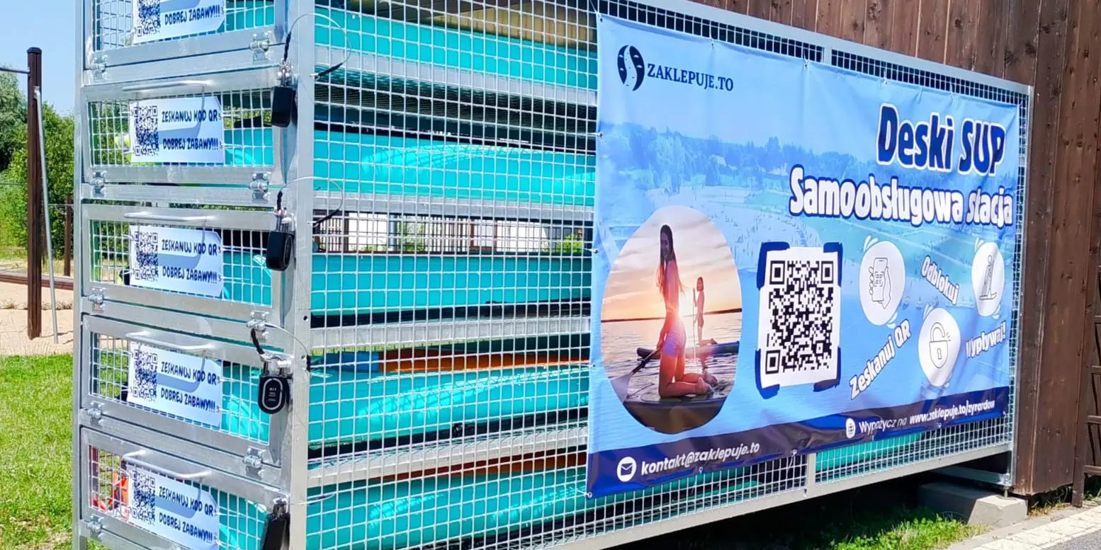 Supomat.eu automated rental station for outdoor equipment
